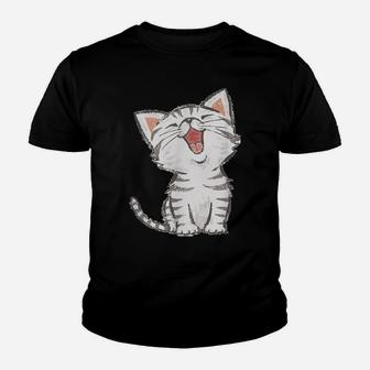 Cute Cat For Cat Pet Lovers For Best Cat Mom And Dad Youth T-shirt | Crazezy