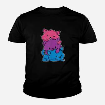 Cute Cat Pride Flag Gift Kawaii Youth T-shirt | Crazezy CA