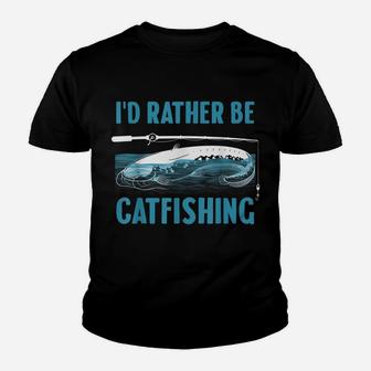 Cute Catfishing Designs For Men Women Funny Fishing Catfish Youth T-shirt | Crazezy AU