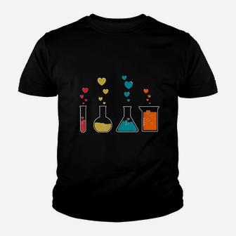 Cute Chemistry Hearts Science Valentines Gift Nerd Youth T-shirt | Crazezy CA