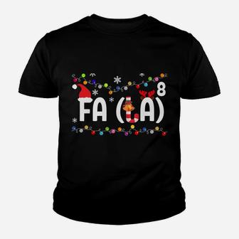 Cute Christmas Math Fa La La Funny Xmas Gift Idea Women Men Sweatshirt Youth T-shirt | Crazezy
