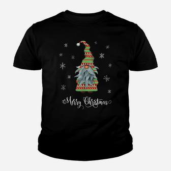 Cute Christmas Santa Claus Garden Gnome Youth T-shirt | Crazezy CA
