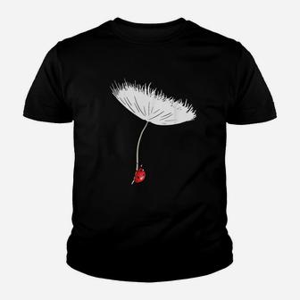 Cute Dandelion Seeds Ladybug Youth T-shirt | Crazezy DE
