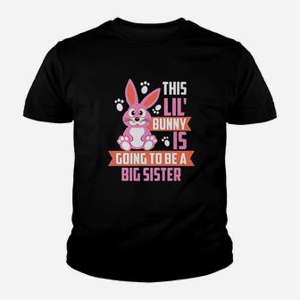 Cute Easter Sunday Big Sister Announcement Youth T-shirt | Crazezy