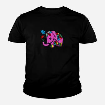 Cute Elephant Mandala Autism Awareness Support Youth T-shirt - Monsterry