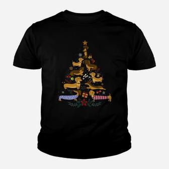 Cute Funny Dachshund Merry Christmas Tree Ornament Decor Sweatshirt Youth T-shirt | Crazezy