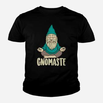 Cute Gnomaste Funny Meditating Gnome Gift For Yoga Men Women Youth T-shirt | Crazezy CA