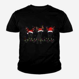 Cute Goats Christmas Lights Funny Farm Animal Christmas Youth T-shirt | Crazezy DE