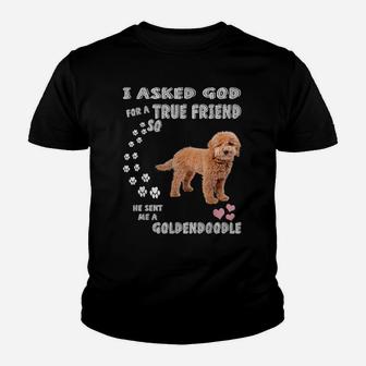 Cute Groodle Dog Mom, Doodle Dad Costume, Mini Goldendoodle Youth T-shirt | Crazezy