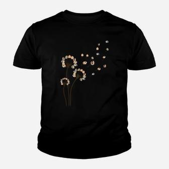 Cute Guinea Pig Dandelion Flower Funny Animal Lovers Tee Youth T-shirt | Crazezy UK