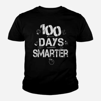 Cute Happy 100Th Day Of School Gift 100 Days Smarter Vintage Youth T-shirt | Crazezy CA