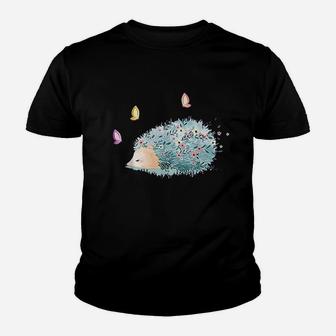 Cute Hedgehog Butterfly Youth T-shirt | Crazezy DE