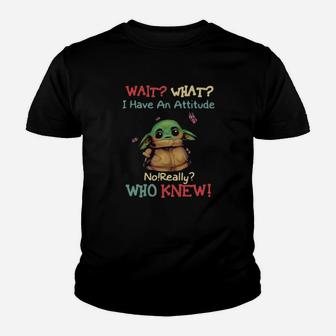 Cute I Have An Attitude Youth T-shirt - Monsterry