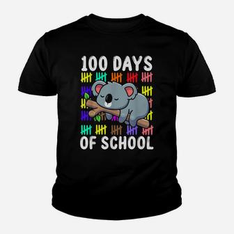 Cute Koala Australia Animal Student Gift 100 Days Of School Youth T-shirt | Crazezy