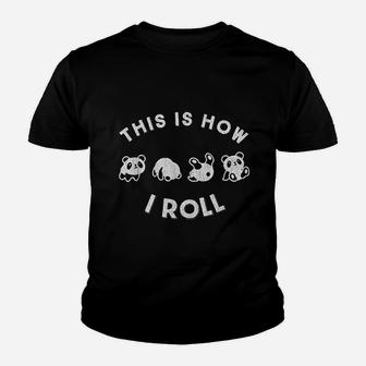 Cute Little Bear Panda Design This Is How I Roll Youth T-shirt | Crazezy DE