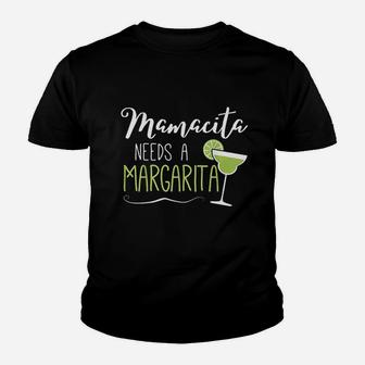 Cute Margaritas Senoritas Mamacita Needs A Margarita Youth T-shirt | Crazezy