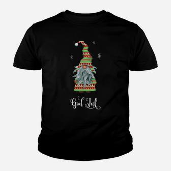 Cute Merry Christmas Swedish God Jul Tomte Gnome Youth T-shirt | Crazezy DE