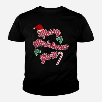 Cute Merry Christmas Ya'll For Southerners Youth T-shirt | Crazezy DE