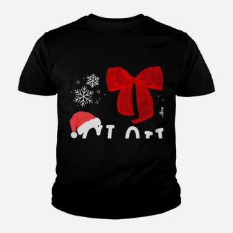 Cute Nana Claus Santa Grandma Christmas Pajama Family Gift Youth T-shirt | Crazezy