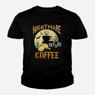 Cute Nightmare Before Coffee Youth T-shirt | Crazezy DE