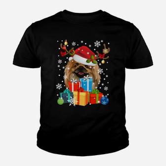 Cute Pekingese Dog Reindeer Christmas Pajama Dog Lovers Gift Sweatshirt Youth T-shirt | Crazezy DE