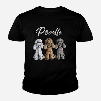 Cute Poodle Caniche Puppy Dogs Youth T-shirt | Crazezy CA