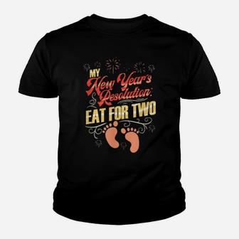 Cute Pregnancy Expectant Mother New Years Youth T-shirt - Monsterry CA