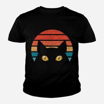 Cute Retro Style Cats, Vintage Black Cat Lover Gift Idea Sweatshirt Youth T-shirt | Crazezy