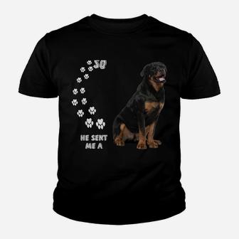 Cute Rott Dog Mom Quote, Rottie Dad Costume, Big Rottweiler Youth T-shirt | Crazezy