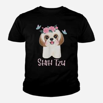Cute Shih Tzu Mom Shitzu Dad Mens Dog Lover Ladies Shihtzu Youth T-shirt | Crazezy AU