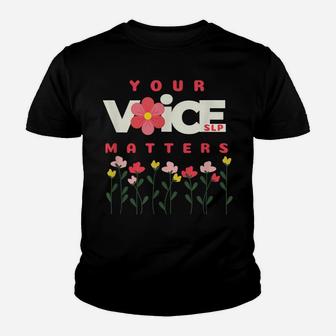 Cute Speech Therapist Springtime Summer Fun Flower Slp Gift Youth T-shirt | Crazezy