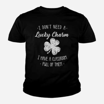 Cute St Patrick's Day Teacher Funny Lucky Charm Gift Youth T-shirt | Crazezy CA