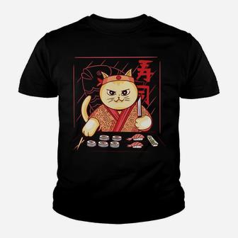 Cute Sushi Chef Cat Sweatshirt Youth T-shirt | Crazezy