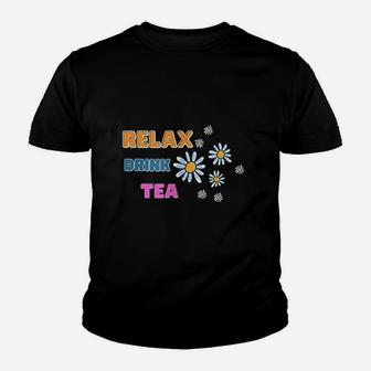 Cute Tea Drinker And Chamomile Tea Lover Youth T-shirt | Crazezy CA