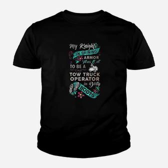 Cute Tow Truck Operator's Lady Youth T-shirt | Crazezy