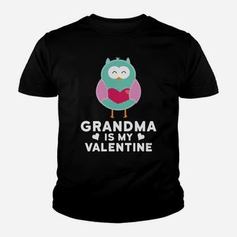 Cute Valentines Day For Kids Grandma Is My Valentine Youth T-shirt - Thegiftio UK
