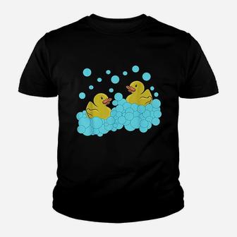 Cute Yellow Rubber Duck Duckie Bath Toys Youth T-shirt | Crazezy