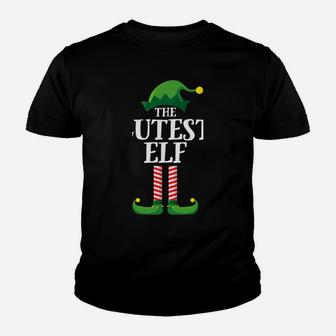 Cutest Elf Matching Family Group Christmas Party Pajama Youth T-shirt | Crazezy AU