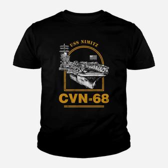 Cvn-68 Uss Nimitz Youth T-shirt | Crazezy AU