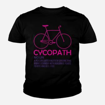 Cycopath Cycologist Racing Bicycle Road Bike Cycling Pink Shirt Youth T-shirt - Monsterry CA