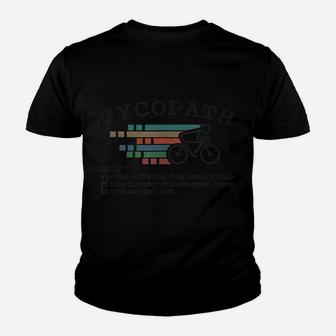 Cycopath Noun Definition Funny Cycling Bike Bicycle T-Shirt Youth T-shirt | Crazezy