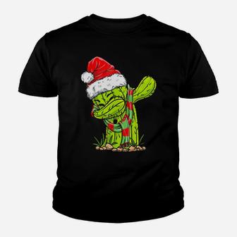 Dabbing Cactus Santa Youth T-shirt - Monsterry