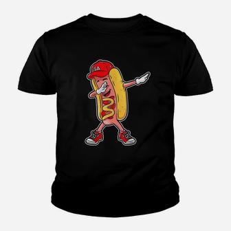 Dabbing Hot Dog Youth T-shirt | Crazezy DE