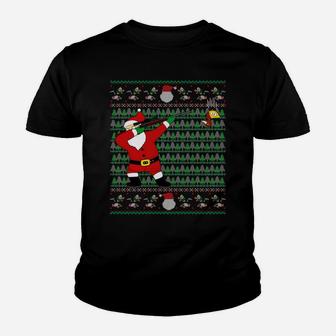 Dabbing Santa Duck Hunting Ugly Xmas Sweater Hunter Gift Sweatshirt Youth T-shirt | Crazezy DE