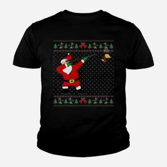 Dabbing Santa Duck Hunting Ugly Xmas Sweater Hunter Gift Youth T-shirt | Crazezy