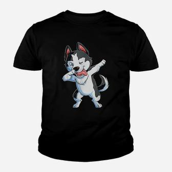 Dabbing Siberian Husky Dog Lover Youth T-shirt | Crazezy CA