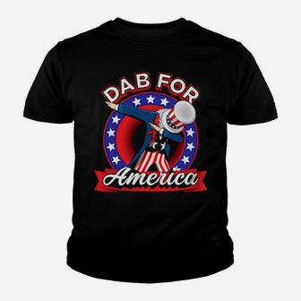 Dabbing Uncle Sam 4Th Of July Dab For America Youth T-shirt - Monsterry DE