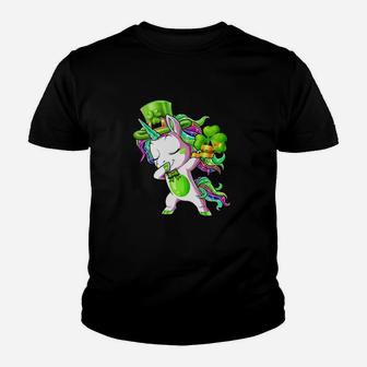 Dabbing Unicorn Shamrock St Patricks Day Unicorn Irish Youth T-shirt - Monsterry AU