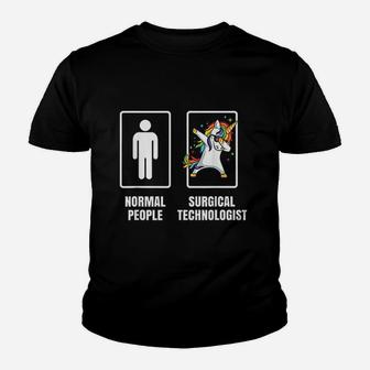 Dabbing Unicorn Surgical Technologist Tech Technician Youth T-shirt | Crazezy
