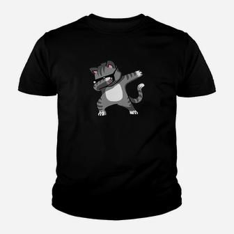 Dabbing Cat Funny  Dab Hip Hop Kinder T-Shirt - Seseable
